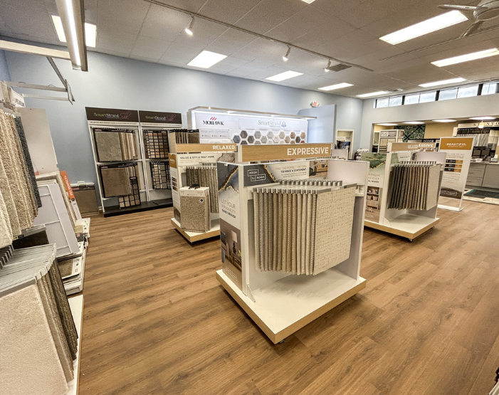 Rusmur Floors Ross Township Carpet display