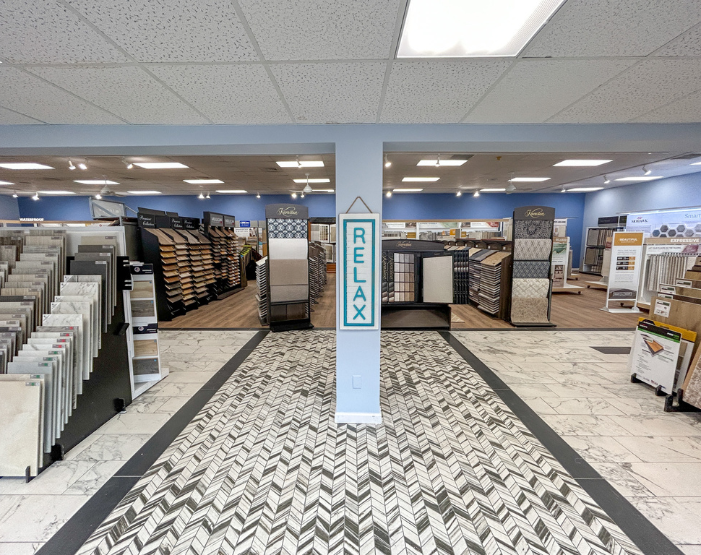 Tile display and custom tile floors at Rusmur Floors
